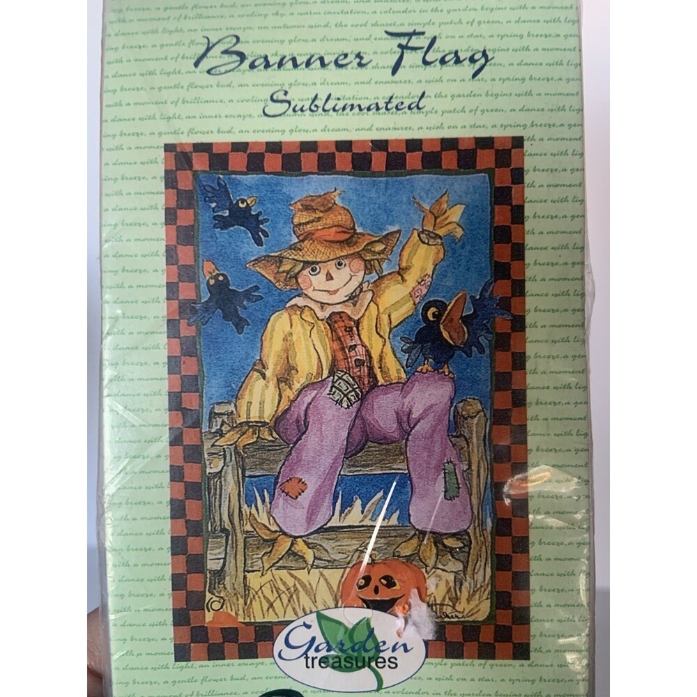 NEW Scarecrow Fall Thanksgiving Garden Flag Yard  27" x 40" Harvest Autumn